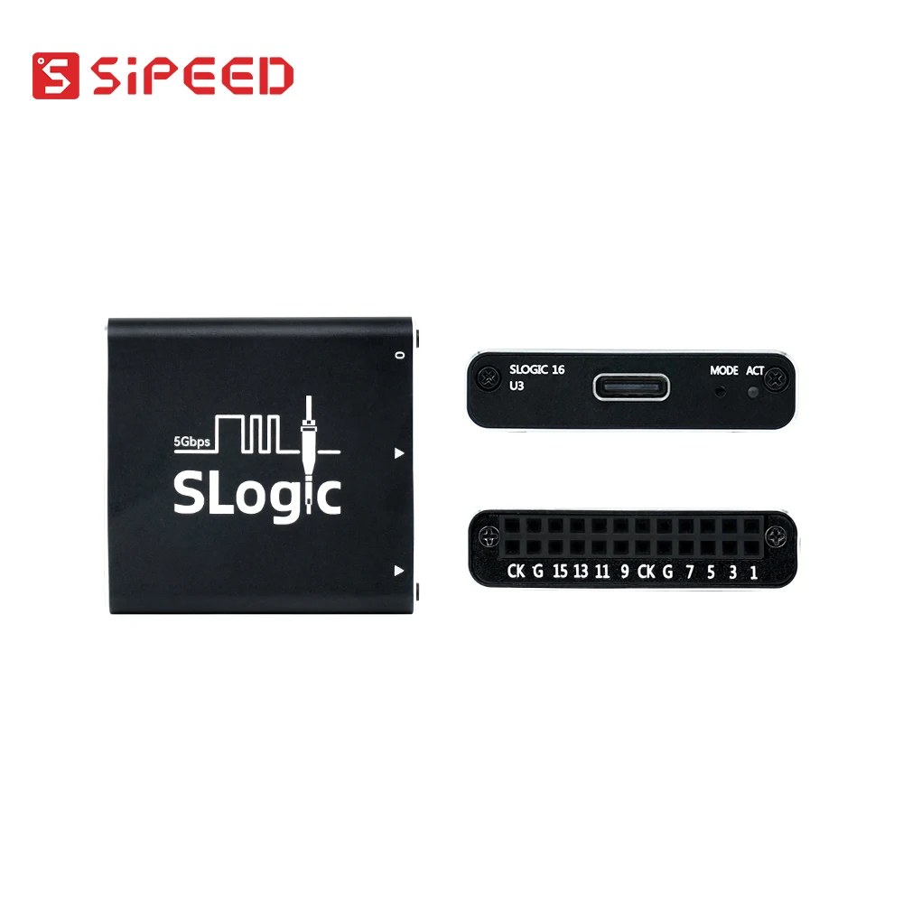 Sipeed SLogic16U3 16CH 800M Samplerate 5Gbps USB3 محلل منطق فائق السرعة عتبة قابلة للتعديل لـ WIN MAC Linux