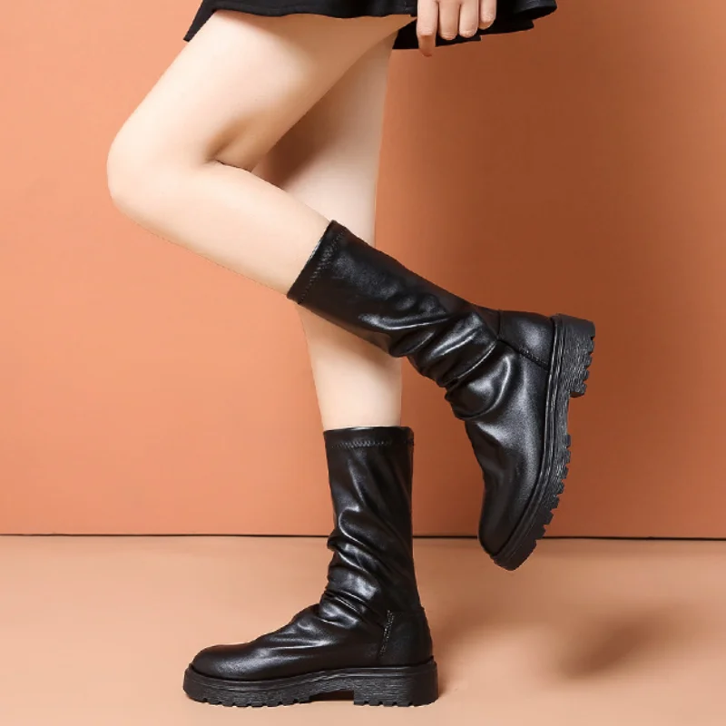 Nice Women's Short Boots Spring and Autumn New Korean Style Fashion Is Thin and Small Feet Are Easy To Wear Short Boots