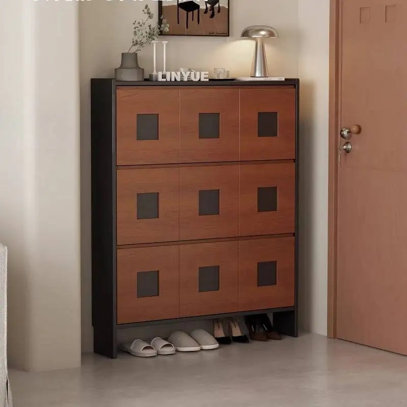 

Space Saving Storage Shoes Rack Assembled Large Nordic Living Room Shoes Rack Narrow Hallway Meuble Chausssure Home Furniture