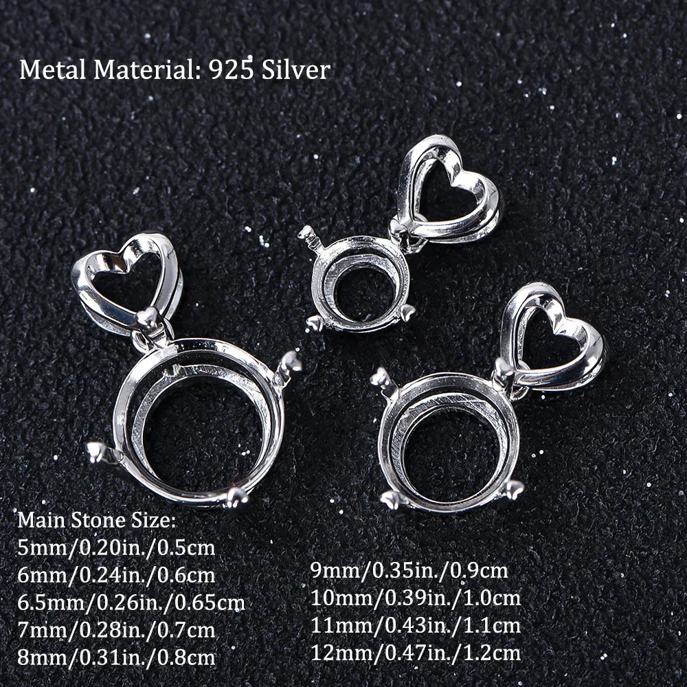 S925-Sterling-Silver-Heart-Pendant-Setting-5-12mm-Adjustable-DIY-Jewelry-Making-Accessories-Craft-Supplies-Bulk-Wholesale