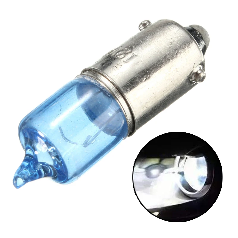 2/4Pcs Car Super White Xenon Sidelight Bulbs 6W BAX9S Auto Xenon Sidelight Bulbs Turn Signal Lamp Bulbs 5000K