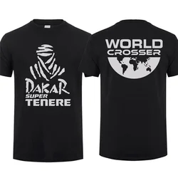 2024 Men T Shirt Casual Yamahas Super Tenere Dakar Logo T-shirt Graphic Summer Short Sleeves 100% Cotton S-3XL Cool Tee