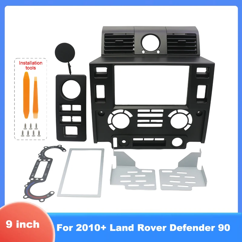 

9 inch Car Radio Facia for Land Rover Defender 2007-2016 Panel Dash Kit Install Trim Fascia Plate Console Cover Bezel Adapter