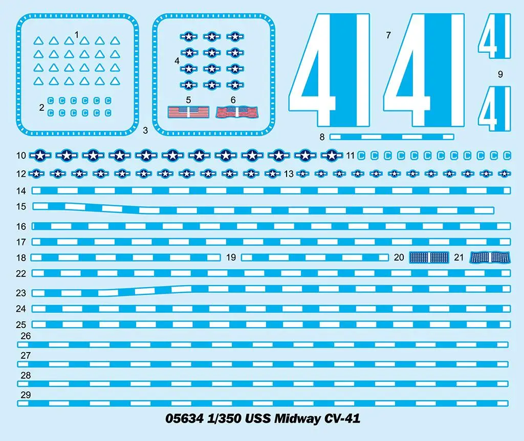 ทรัมเป็ตเตอร์05634 1/350ชุดโมเดลโมเดล05634 MT-LB auss Midway CV-41