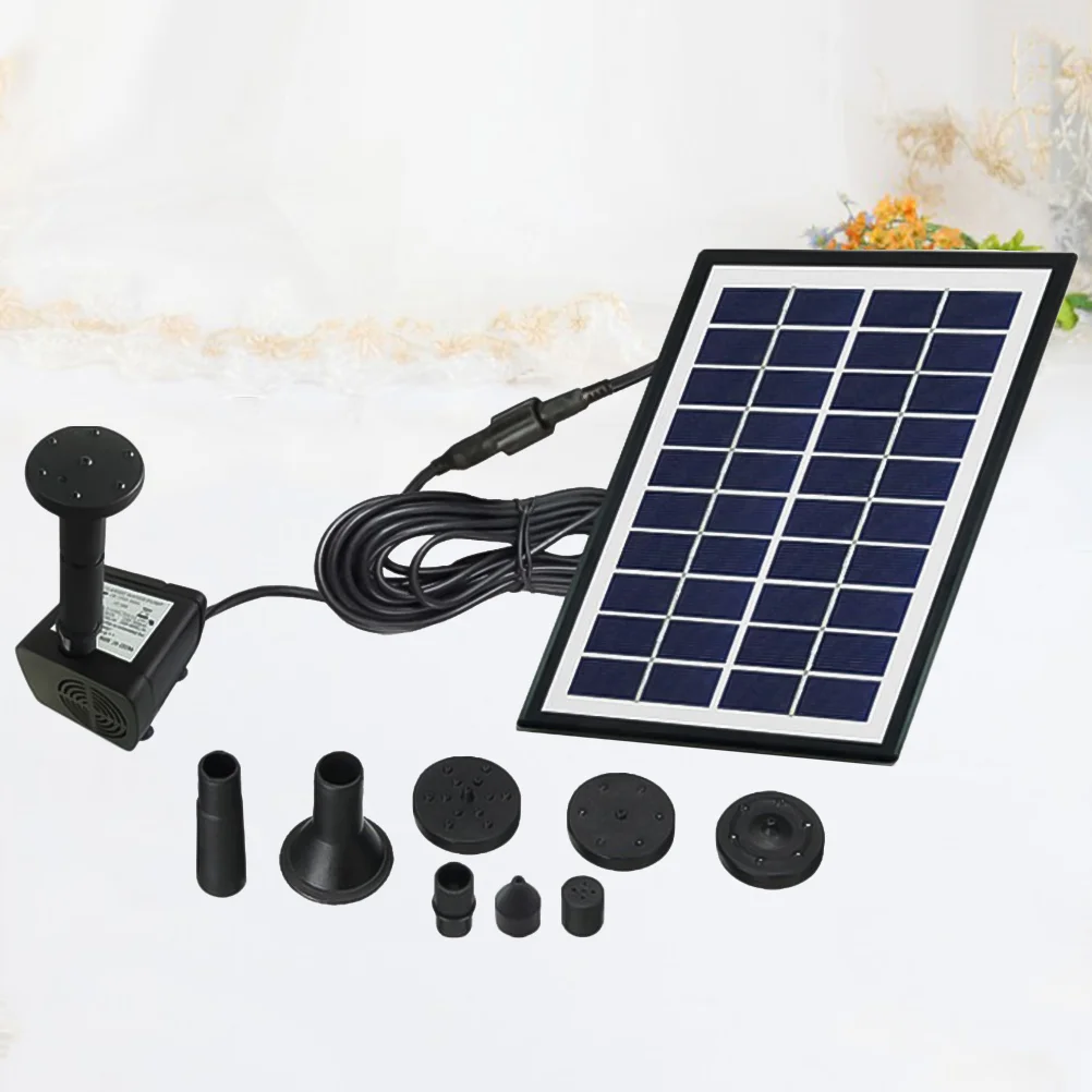 1 Set 2W Solar Floating Fountain Miniature Garden Pond Fountain Outdoor Landscape Fish Pond Fountain Water Pool Aerobic Fountain