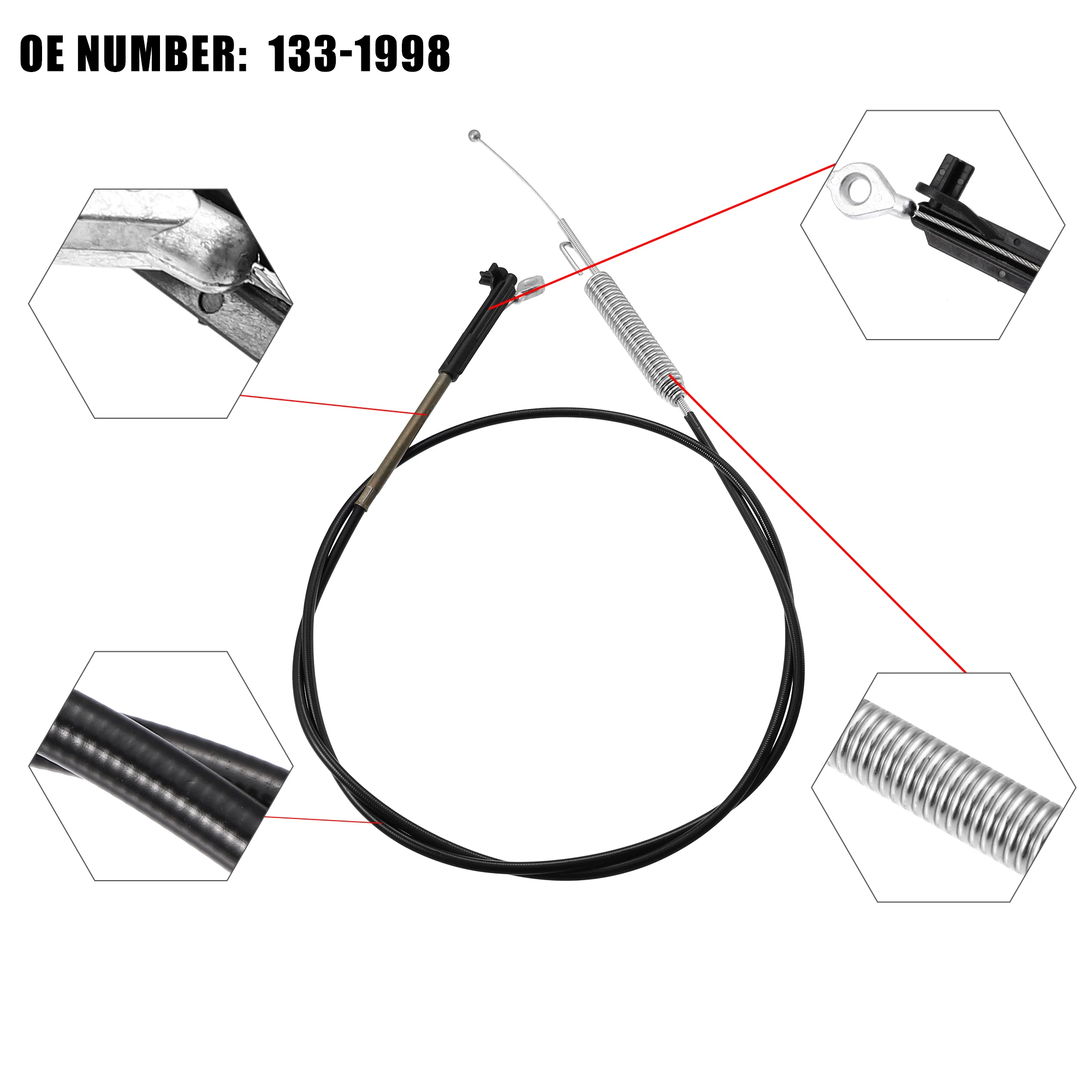 Substituição do cabo de freio Motoforti para lâmina de cortador de grama Toro Timemaster 20978 21199 21199HD 21200 21810 21811 Fio do cabo de freio