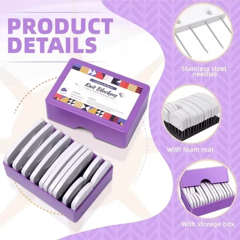 New Knitting Tools Shawl Sweater Setter Needle Set with T-shaped Needle Flexible Ruler Tool Set Sewing DIY