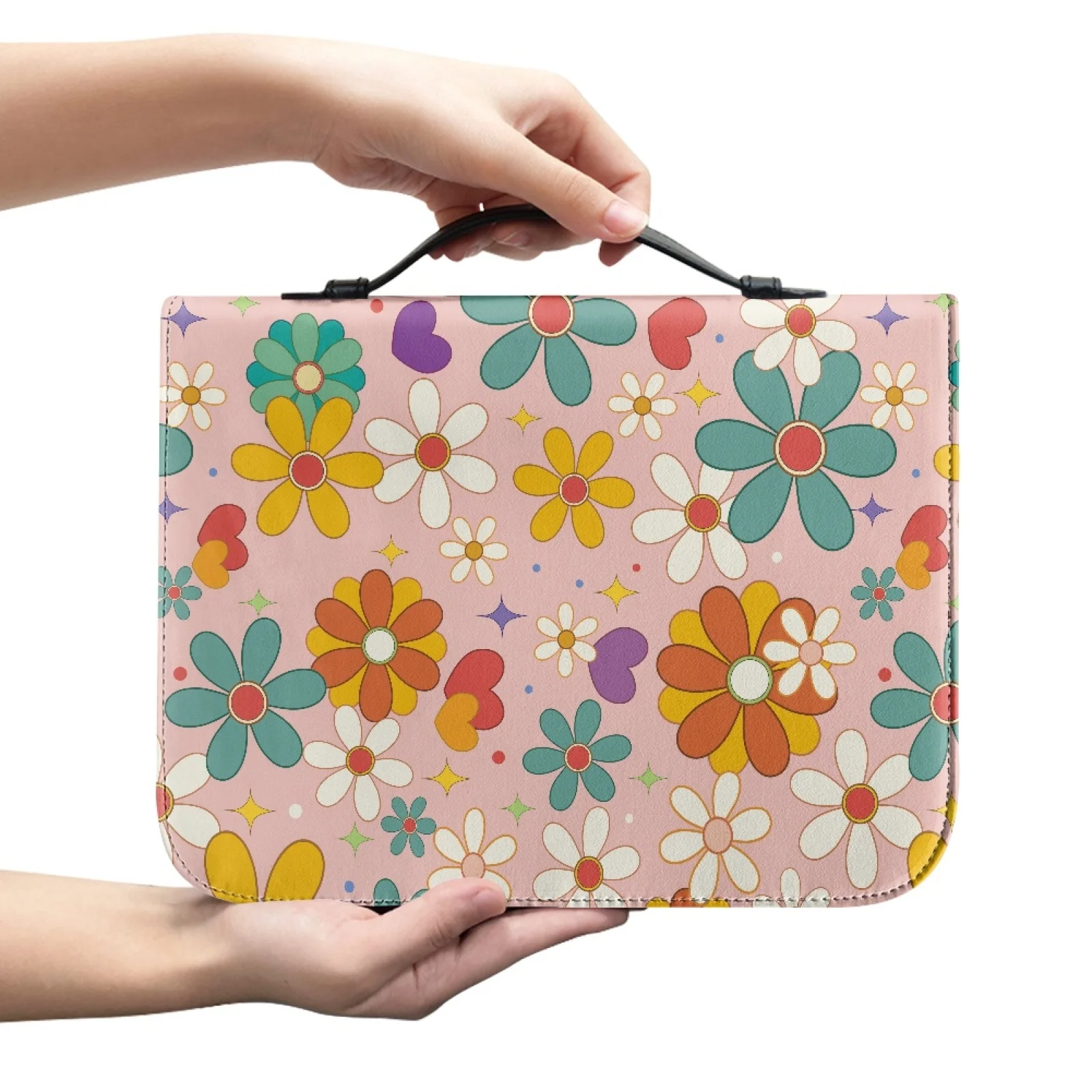 PENSTROLL Flowers 2026 Collection Church Bible Bag PU Leather Multi Functional Bible Book Covers for Adults