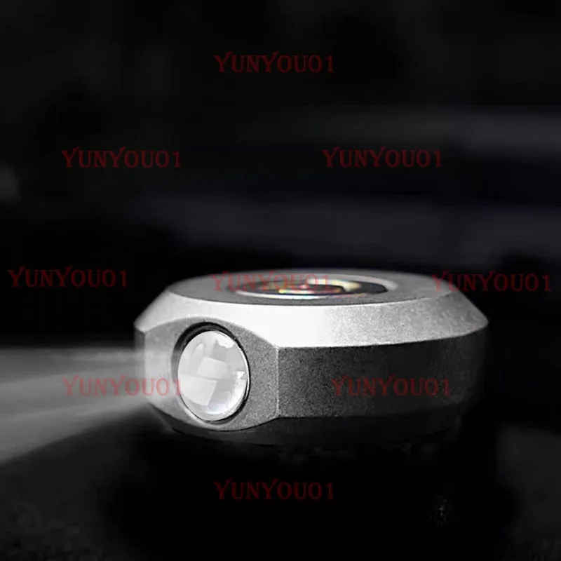 

Mini Titanium Alloy Flashlight Light Rechargeable Bright Portable With Magnet Lighting Outdoor Camping