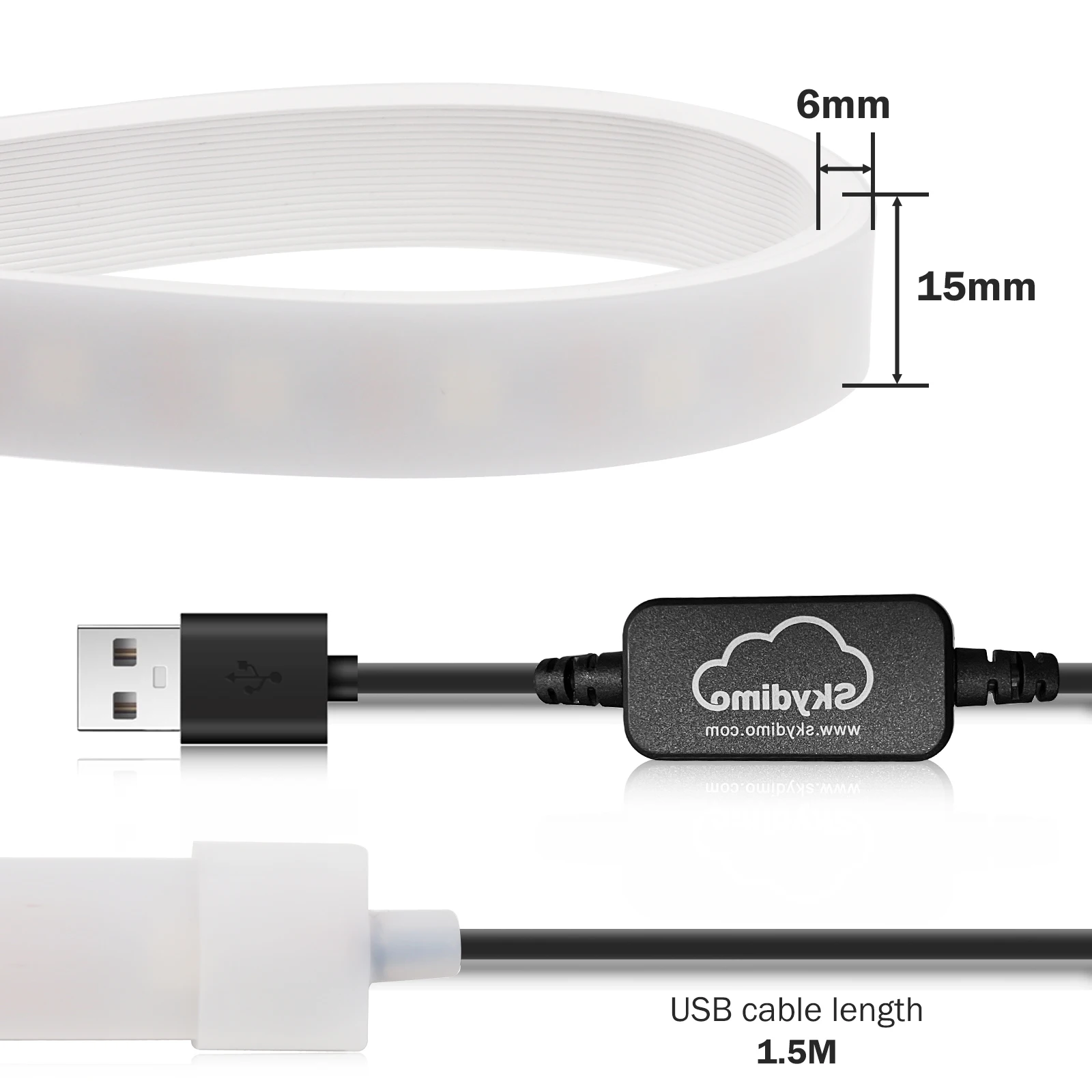 Smart LED Gaming Strip Light USB Ambient RGB Computer Monitor Backlight Sync Strip for Bedroom Gaming Room Atmosphere Decor