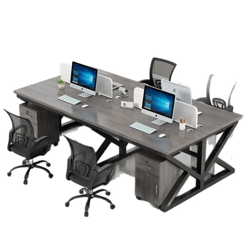 

Staff desk Staff computer desk 2/4/6/seat card seat combination Simple modern screen