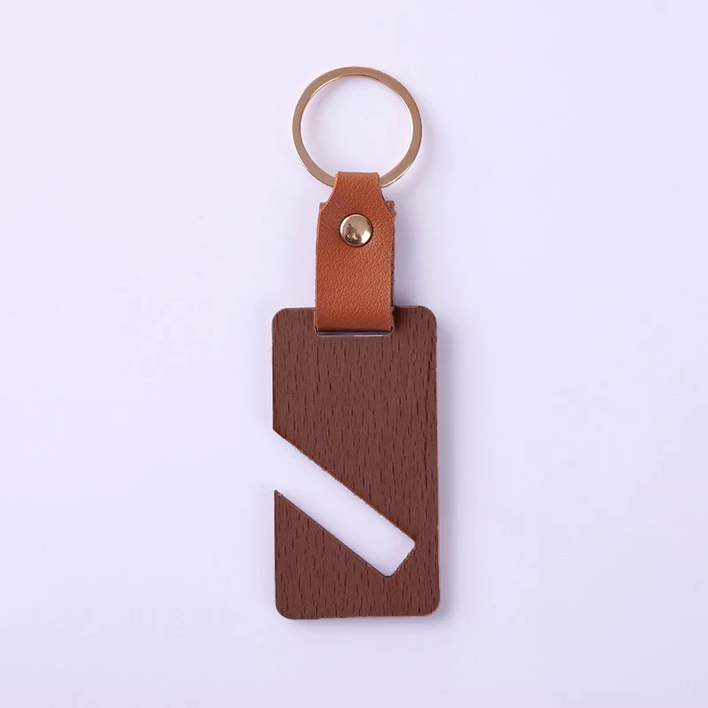 10PCS Solid Wood Key ring Personality Pendant Creative Gift Car Hotel Keychain DIY Logo Print Free Delivery  Shipping