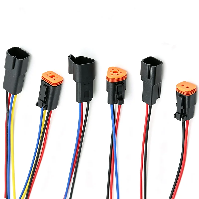 1 Set 16CM Car Connector DT06-2/3/4/6/8/12S Connect Plug Piece DT04-2/3/4/6/8/12P Waterproof Wire Harness Terminal Plug-in Plug