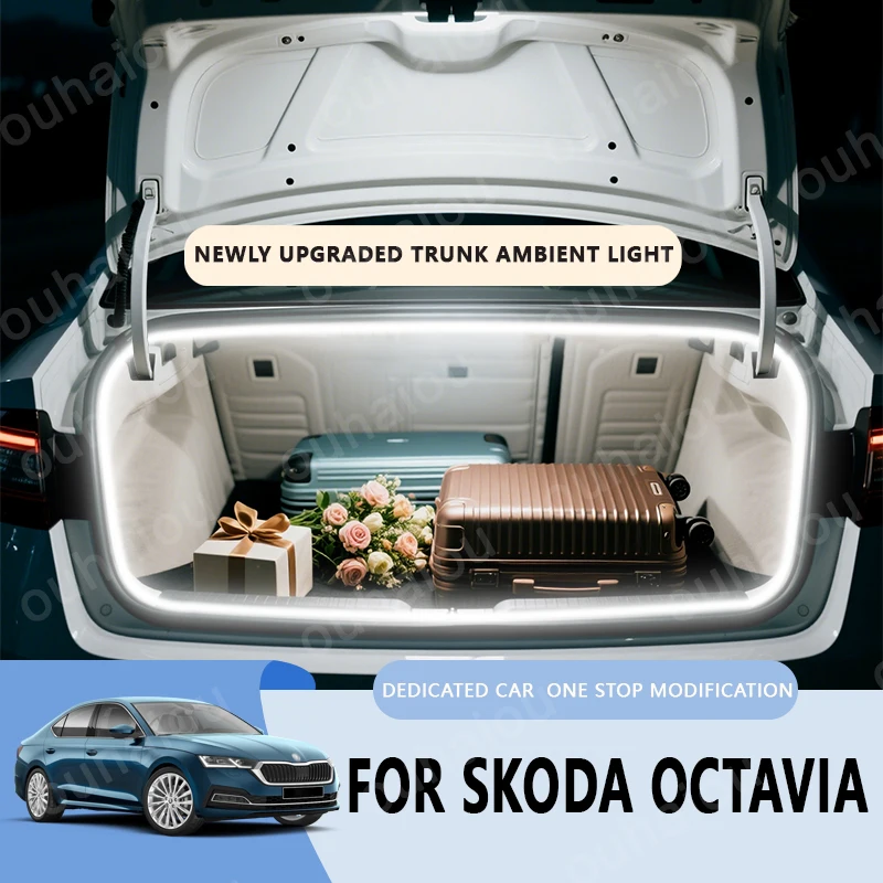 

Для 2006-2025 Skoda Octavia модификационный светильник багажника Атмосферные фонари Белый теплый белый задний светодиодный светильник багажника