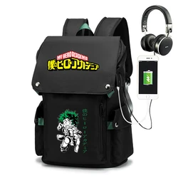 My Hero Academia cartoon backpack youth student schoolbag large capacity outdoor travel bag usb model