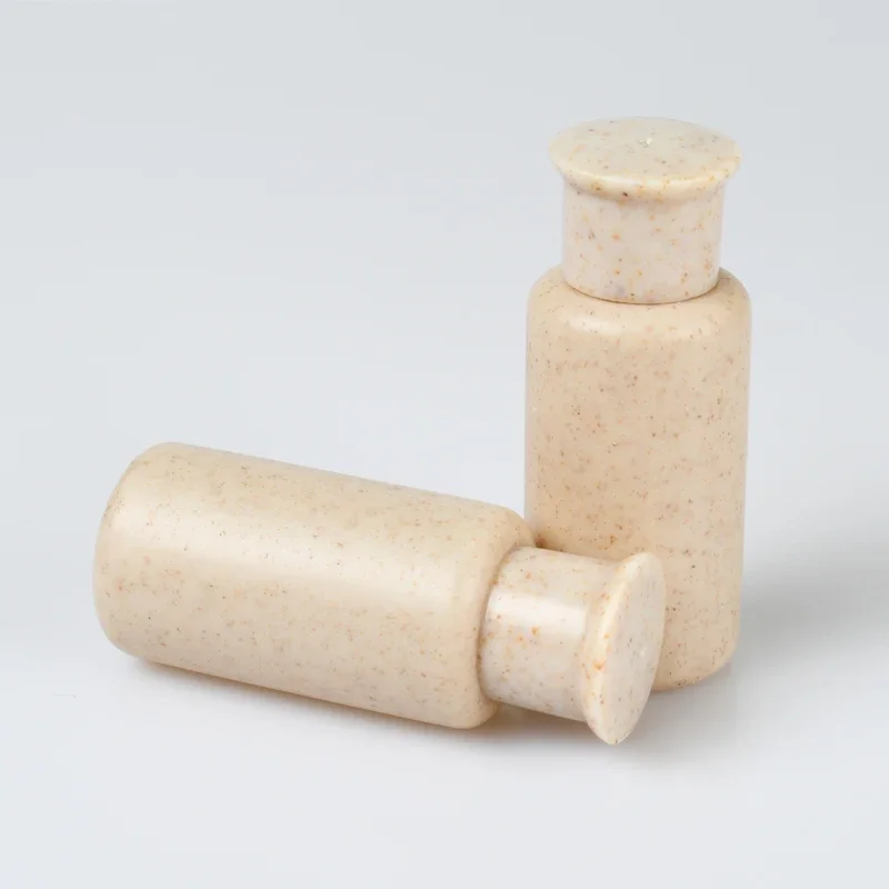 Plastic Bottles for Shampoo Lotion Conditioner Empty Lotion Bottle Cosmetic Container Wheat Straw Biodegradable Plastic Shampoo