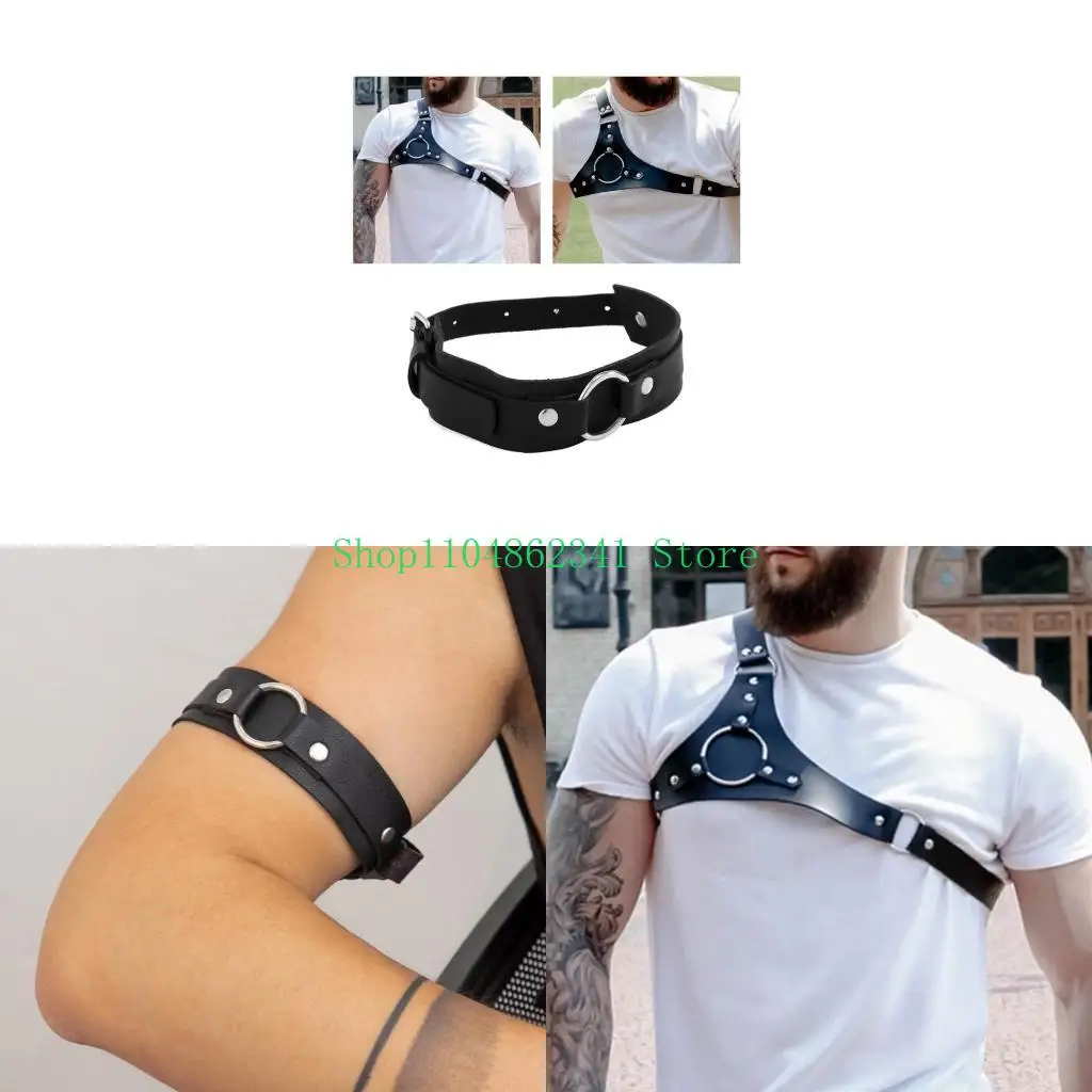 5ASD Кожаная повязка на кожаная повязка простая манжета с подпредьем регулируем