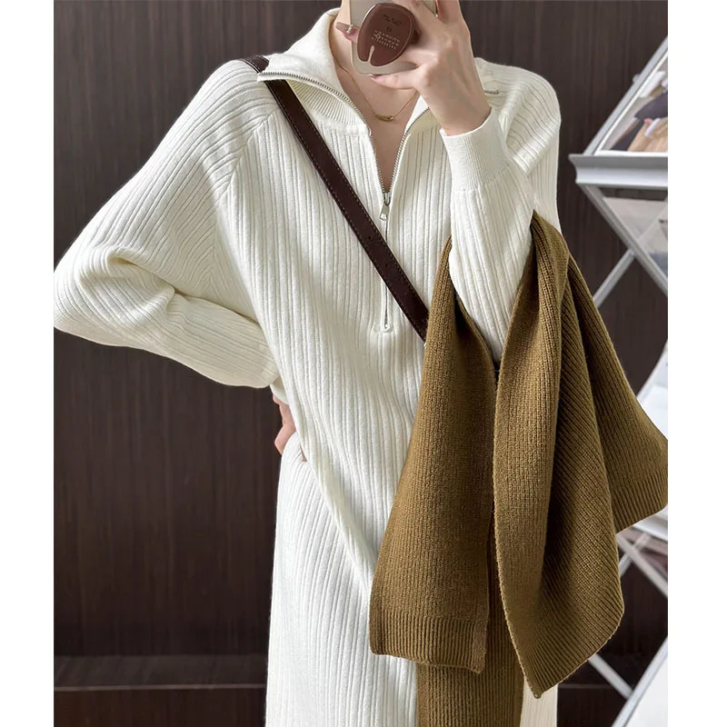 

2023 Autumn Women Long Sweater And Pullovers Turtleneck Knitted Long Sleeve Women Pullovers Female Jumper pull femme Tops