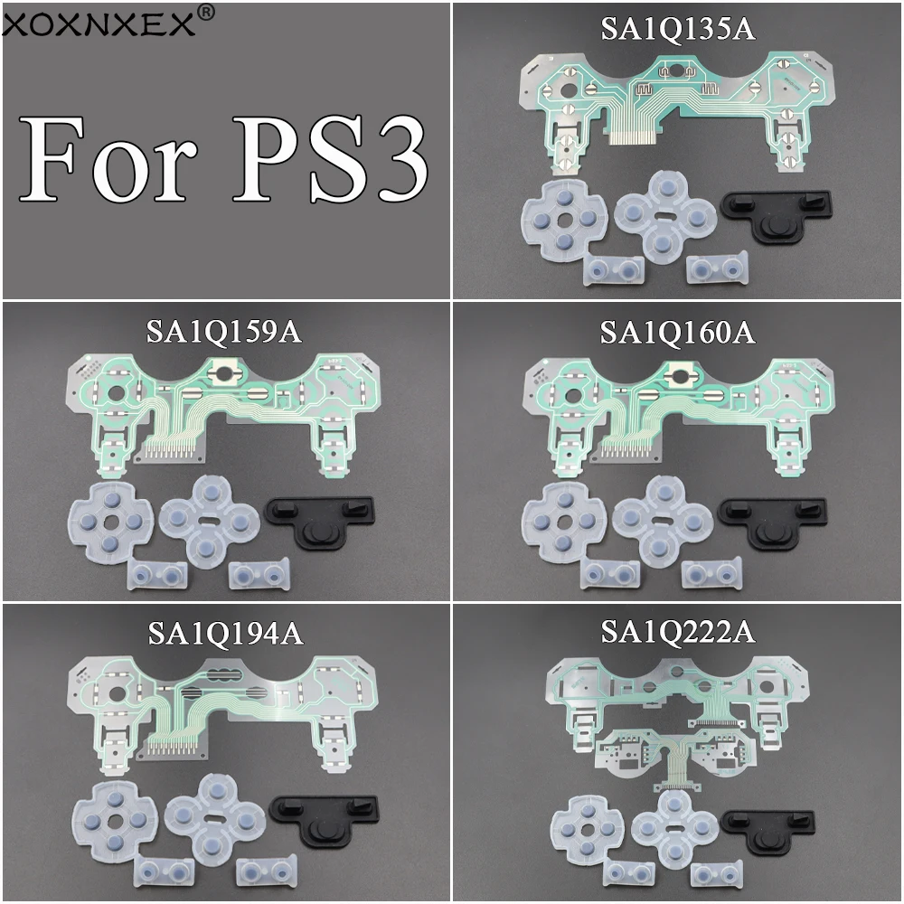 1 Set Leitfolie für PS3-Controller, leitfähige Gummitasten SA1Q135A SA1Q159A SA1Q160A SA1Q194A SA1Q222A für Spielgriffe