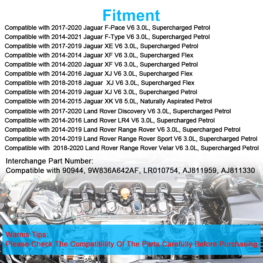 Remplacement du refroidisseur d'huile moteur pour Jaguar F-Pace, F-TypeLand Rover Discovery, Range Rover 2017-2020 90944 9W836A642AF LR010754