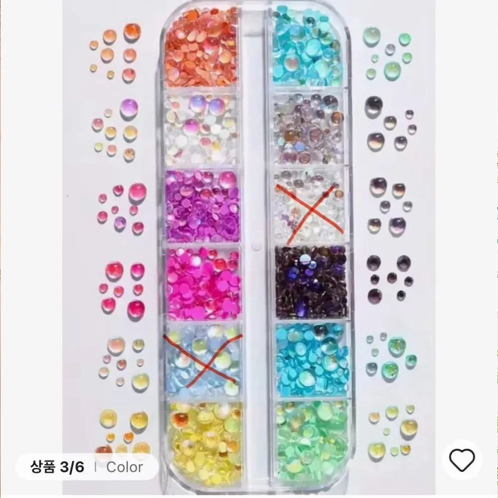 

500G Mixed Candy Color Bead Nail Art Charm