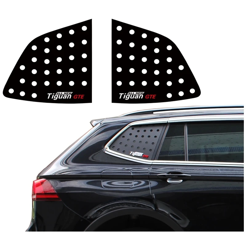 Car Rear Triangle Window Panel Decoration Cover Sticker For Volkswagen VW Tiguan L 2017 2018 2019 2020 2021-2023 Accessories