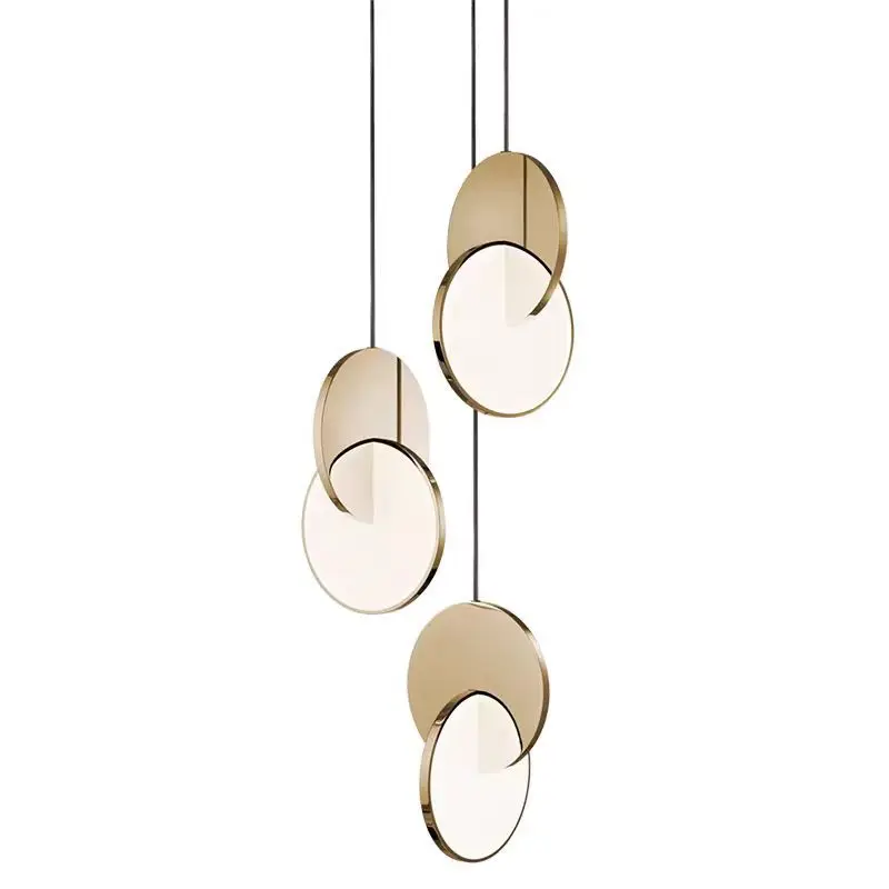 

Mirror LED Pendant Light Stainless Steel Round Ceiling Hanging Lamp