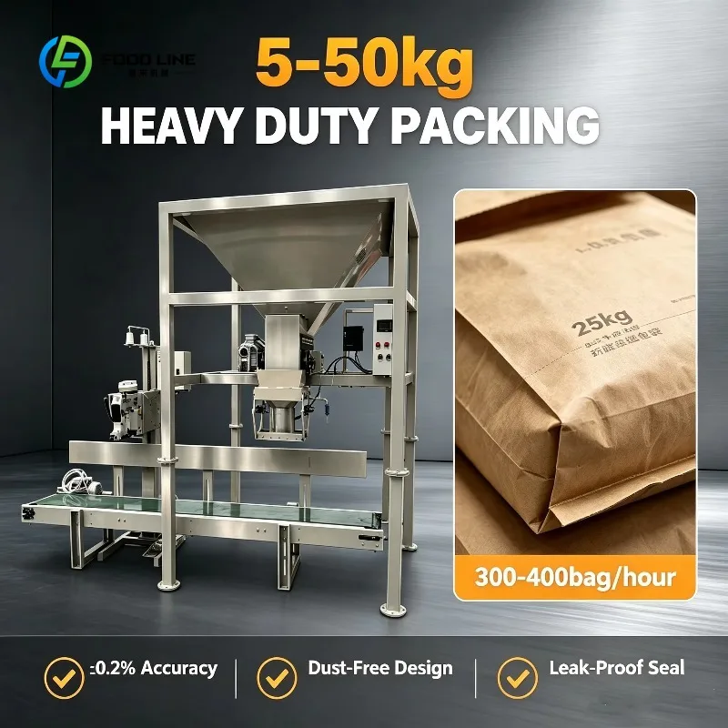 Customized 10kg 50kg Sand Building Powder Packing Machine Dustproof Weighing Equipment for Aggregate Processing Plant