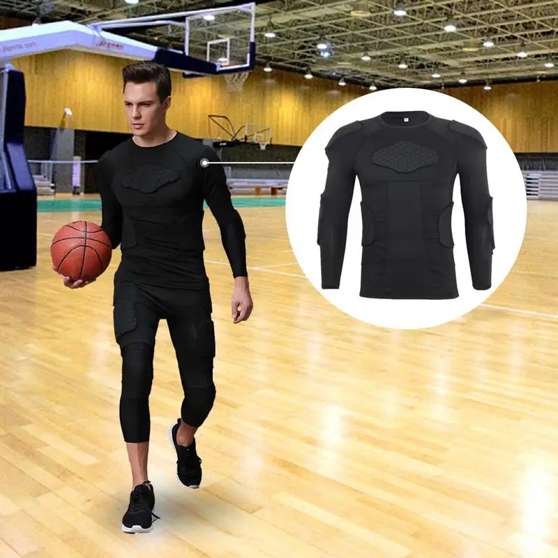 Verdicken Eva Schwamm Rüstungen Trikot Ellbogen Brust Schulter Taille Protector Anti Impact für Männer Basketball Rugby Fußball Torhüter