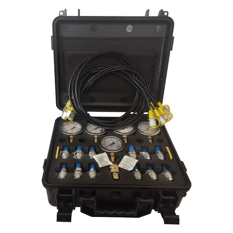 

Excavator Test Set Pressure Gauge Portable Hydraulic Pressure Measurement Box Pilot Pump Excavator Combination Instrument