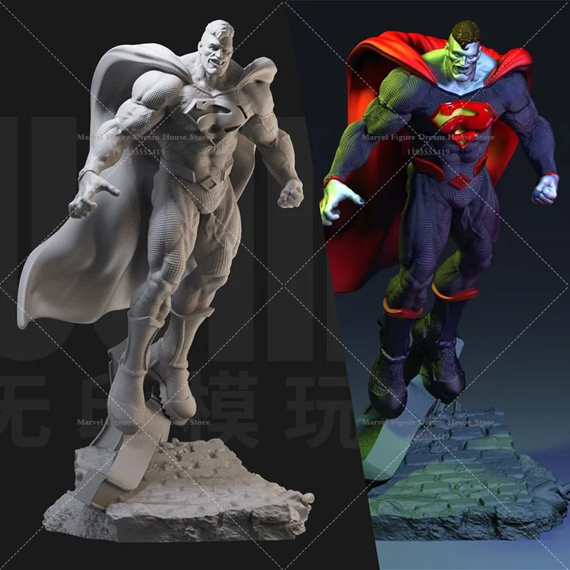 1/24 1/18 Scale DC Bizarro Superman Killer Evil Clone Zombie Appearance Naive DIY Self-assembled GK 3D Resin Un-panited Dolls