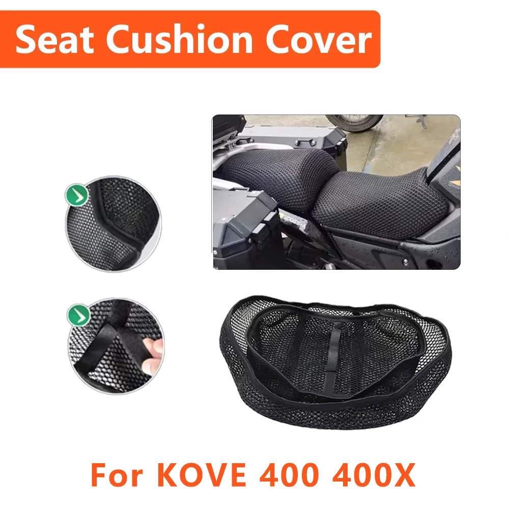

For KOVE 400 400X Motorcycle Seat Cushion Cover Net 3D Mesh Protector Insulation Cushion Cover