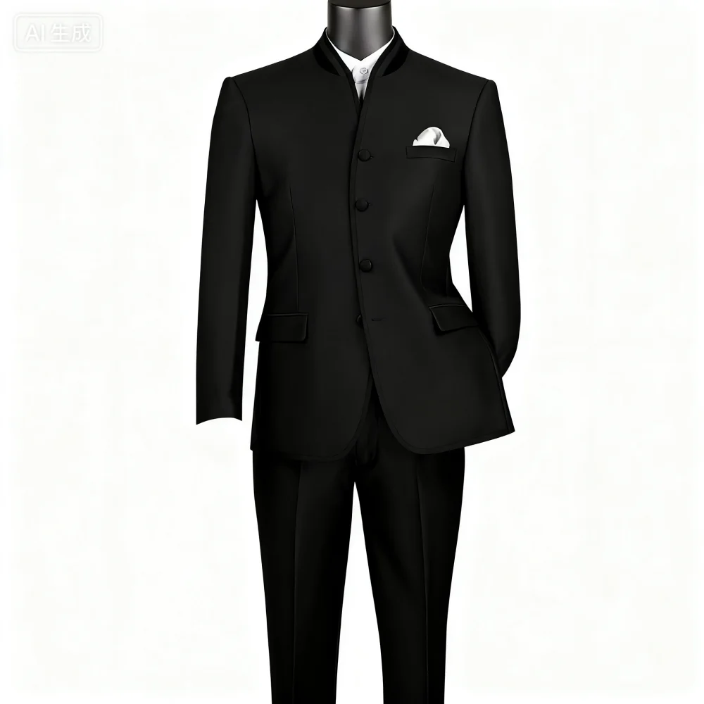 Trajes navales de lujo para hombre, esmoquin de 2 piezas personalizable especial de alta calidad para ocasiones formales de negocios, un solo pecho