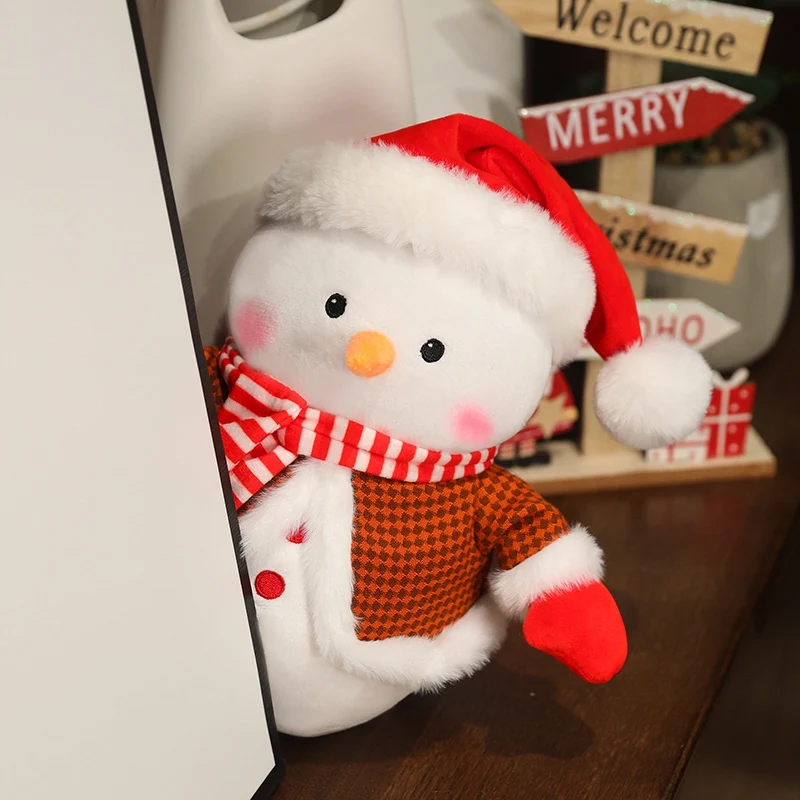25cm Cartoon Christmas Collection peluche simpatico pupazzo di neve cuscino decorazioni natalizie regali