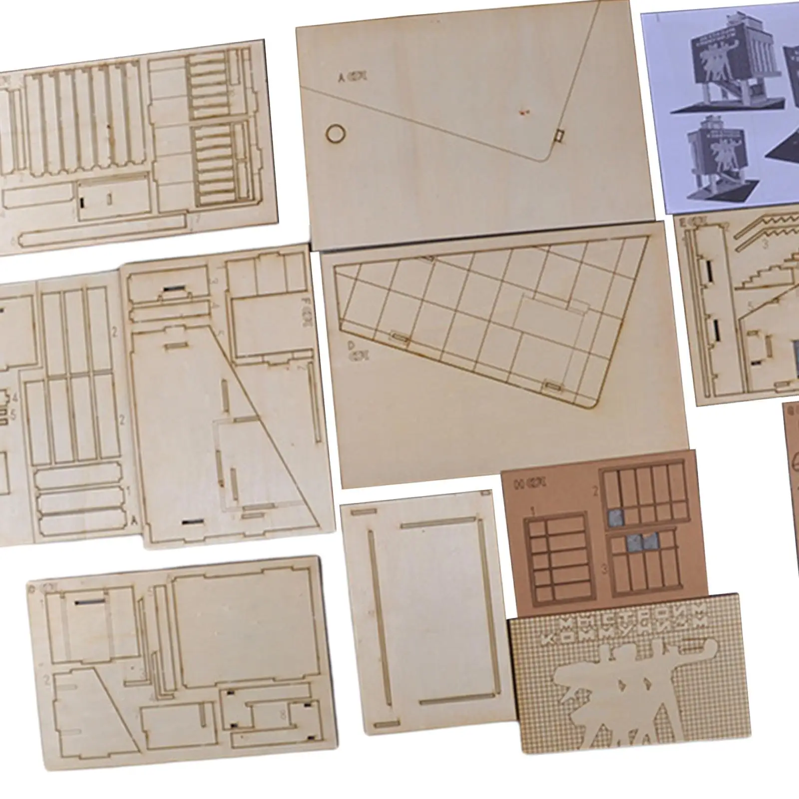 Ornement de modèle de construction pour décor de table de sable, maison modèle, échelle 1/35, 1/35