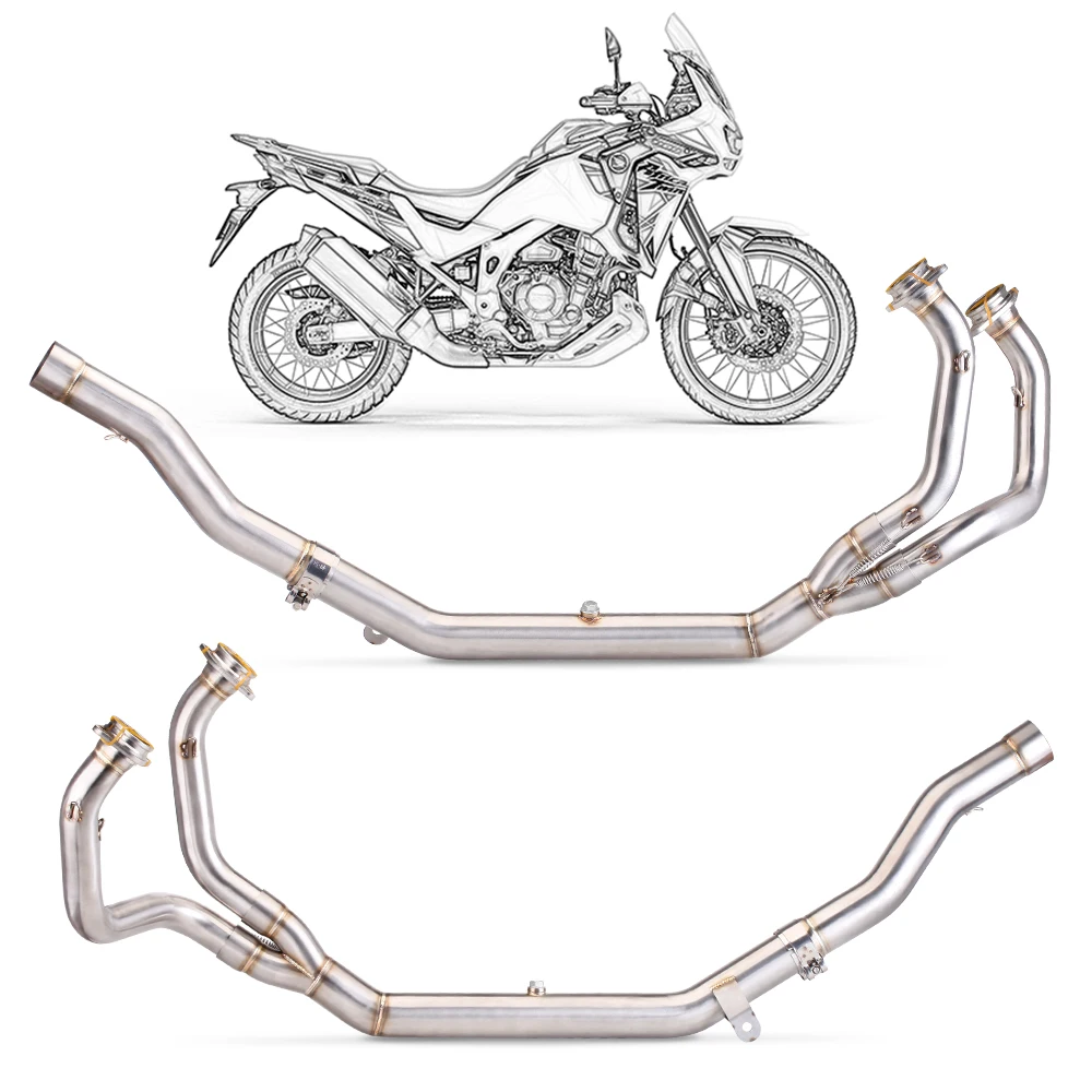 FOR African twin-cylinder CRF1000 CRF1000L Double hole muffler full exhaust modification front exhaust pipe 16-19 years