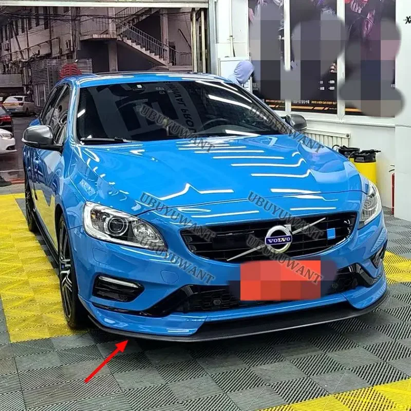 2PCS For Volvo V60 S60 (Sport) ABS Car Front Spoilers Improve Vehicle Stability Bumper Splitter Car Accessories 2014-2018 view 3