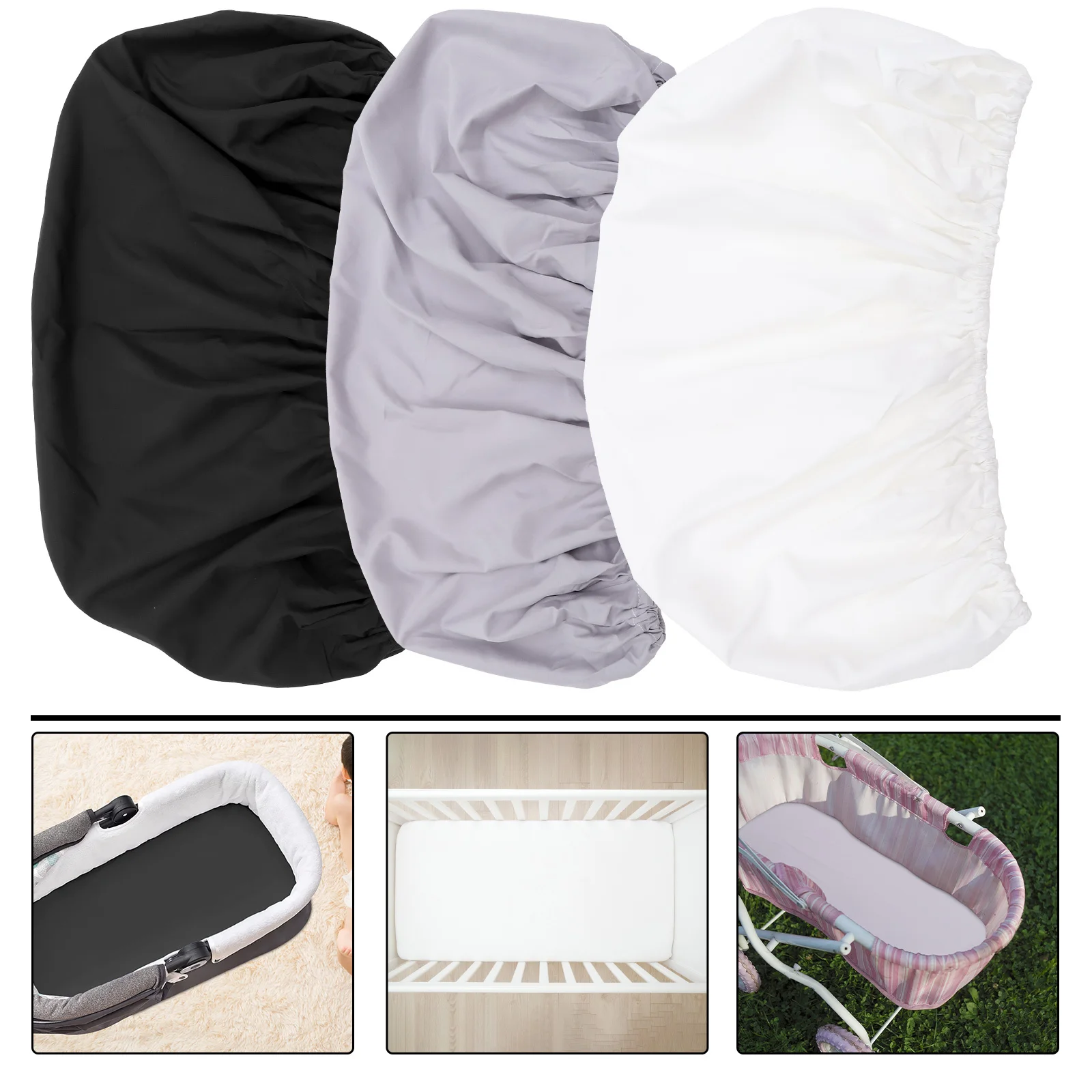 3 قطع من ملاءات سرير الأطفال المصنوعة من الألياف الدقيقة، غطاء مرتبة ناعم وصديق للبشرة وقابل للغسل لاستخدام سرير الأطفال الصغار #3