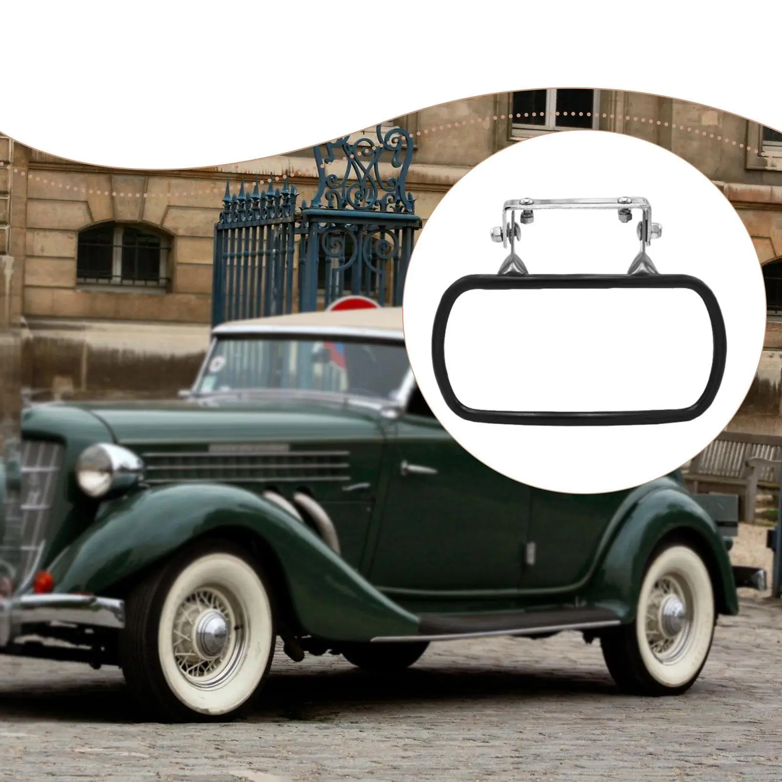 

Rectangular Stainless Steel Convex Rearview Mirror Wide Angle Safety U Bracket for Tractors Forklifts and Vans