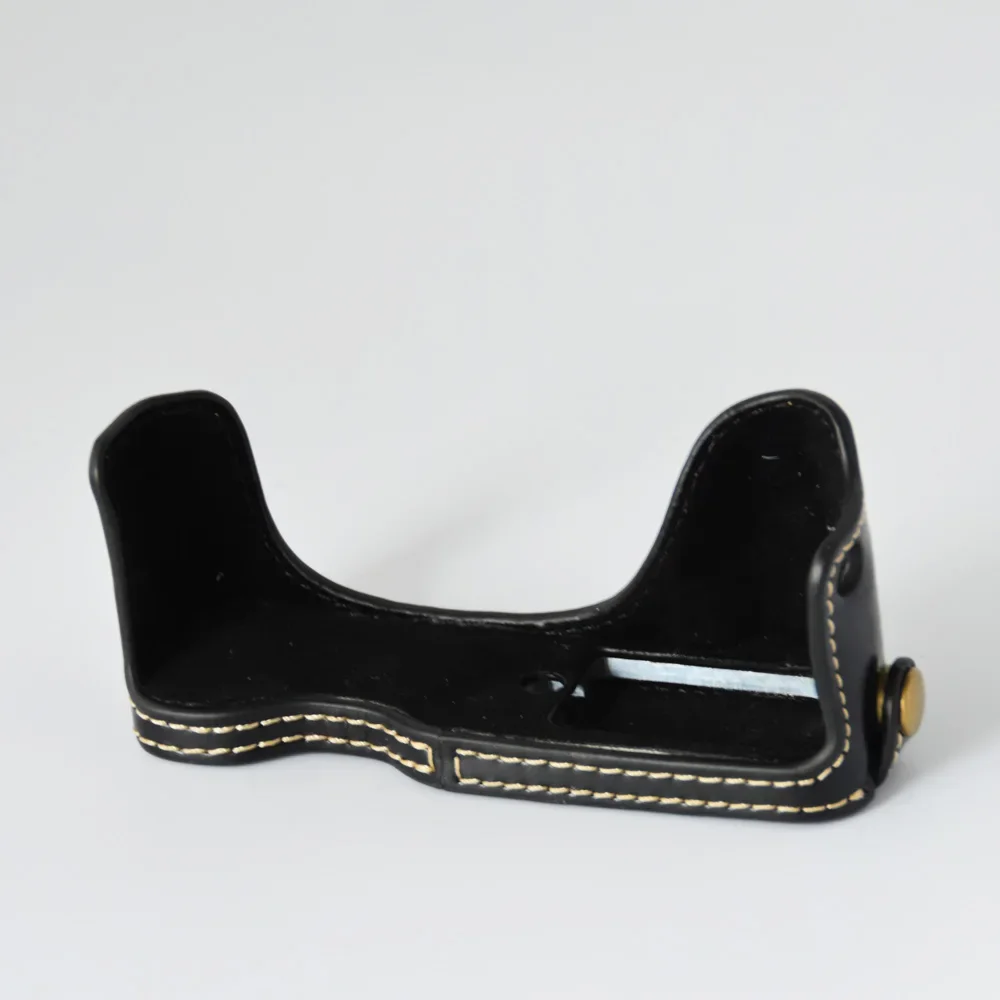 الرجعية بو الجلود حقيبة الكاميرا نصف حامي غطاء الجسم قاعدة قبضة لكانون G7X مارك 2 G7X II G7X2 البطارية المفتوحة