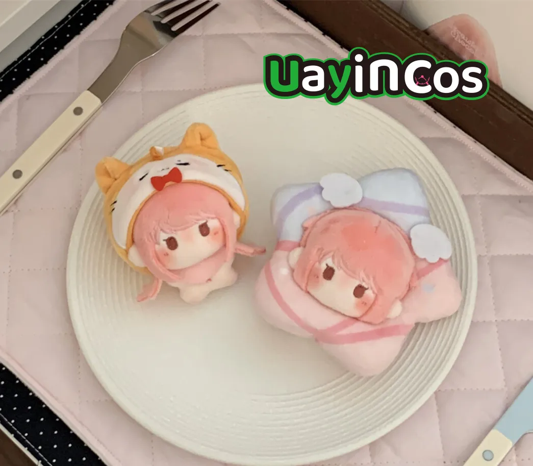 

10 см Светящаяся плюшевая игрушка-кошка Ники: одежда, полотенце, кольцо с пятиконечной звездой, головной убор, брелок, украшения для сумки, аниме-игровые аксессуары