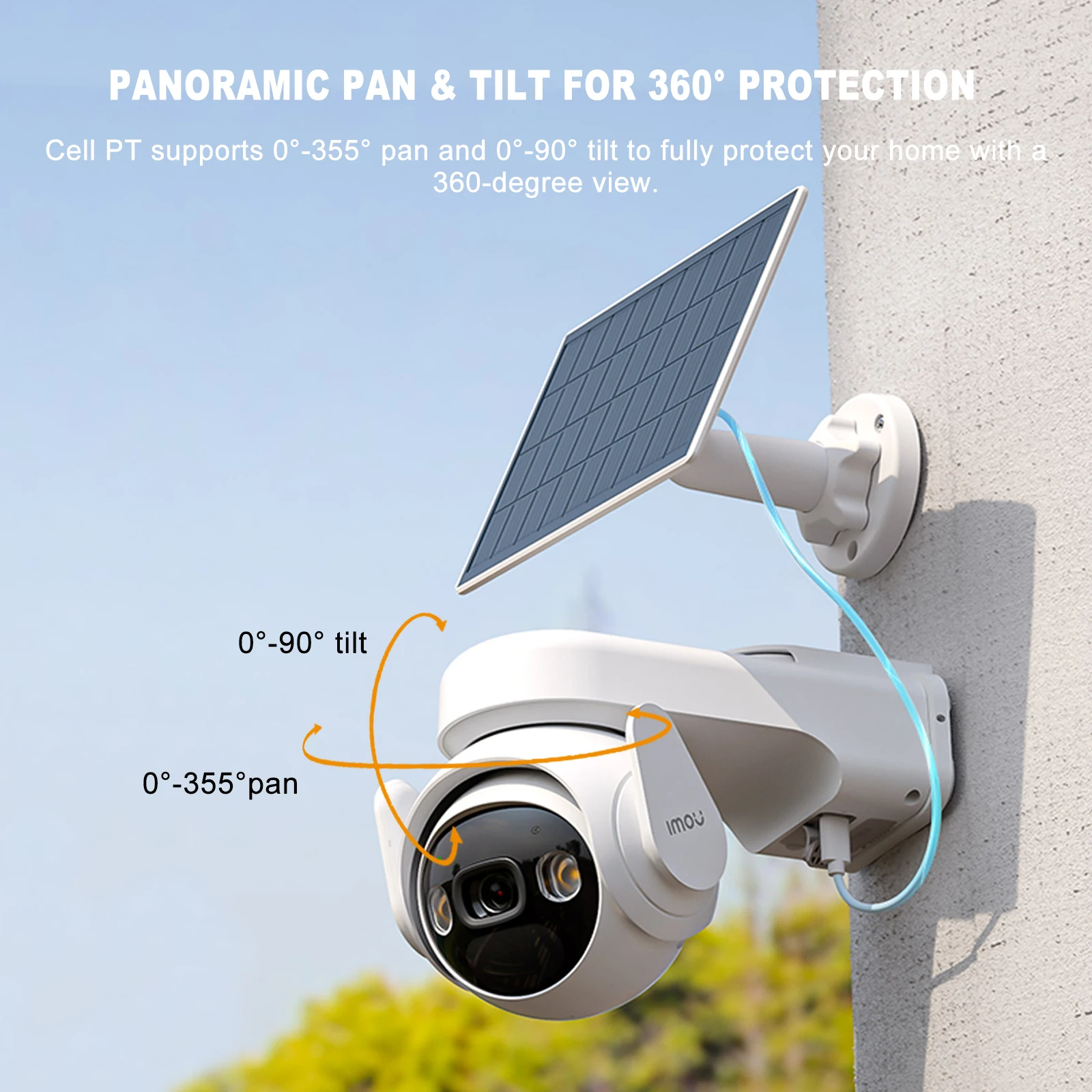 IMOU IP Solar Camera Cell PT Kit 2K 3MP Outdoors 15000mAh Battery PIR+Human Detection Two-way Talk with Solar Panel Cameras