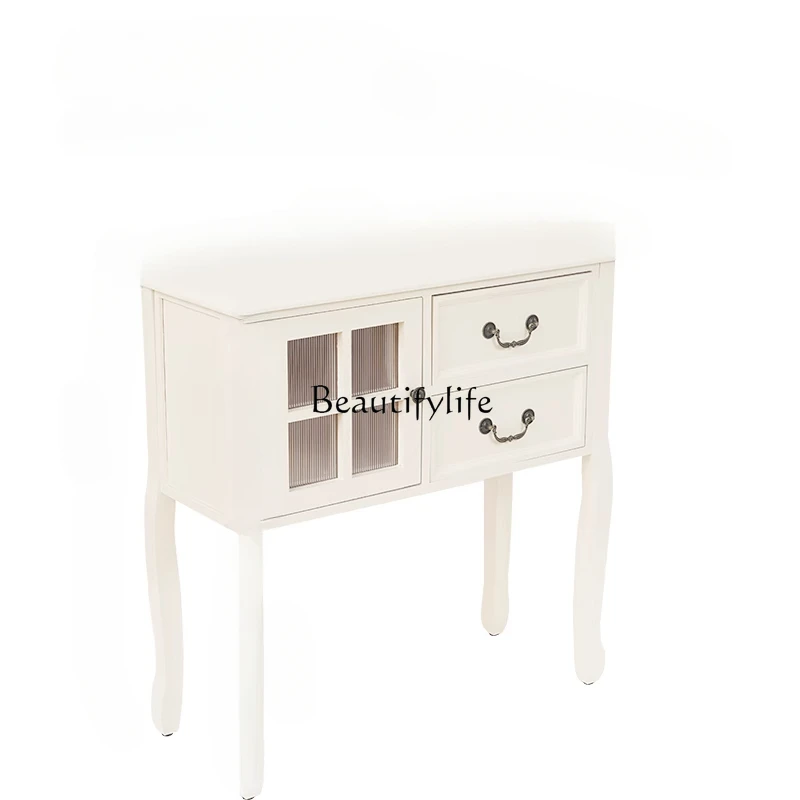 

*American porch modern simple long retro style drawer storage cabinet