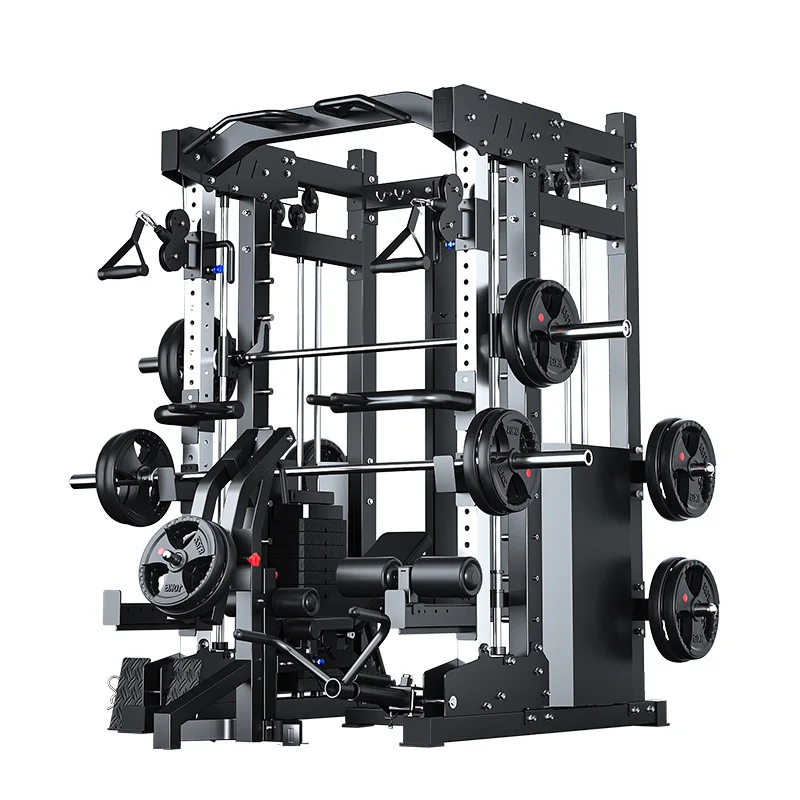 

Gym Commercial Steel Smith Machine Multifunctional Combination Squat Rack Bird Gantry Rack Comprehensive Trainer