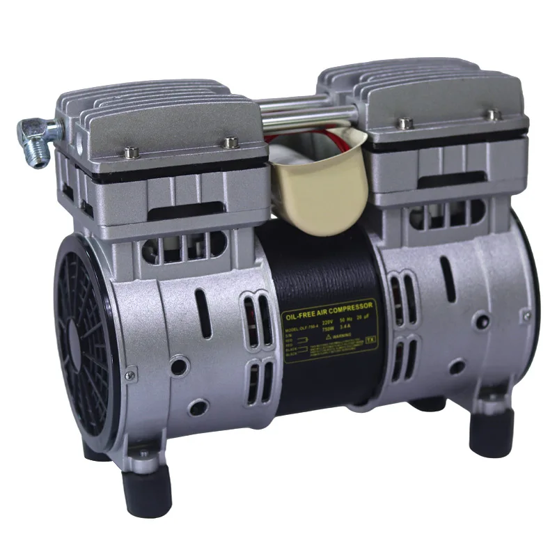 Silent 220V 750W Industrial Compressor Parts Compressor De Ar Pump Head 115 L/min Dental Oil Free Air Compressor Motor