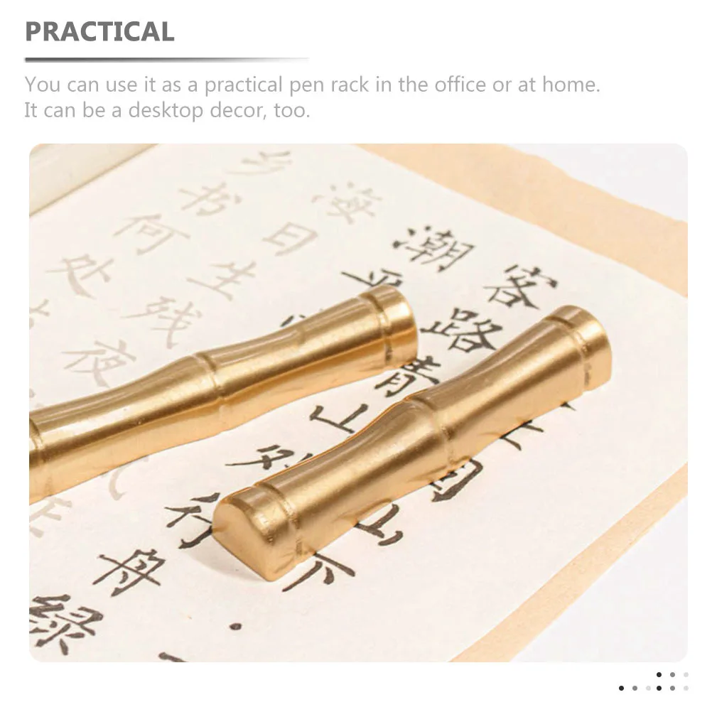 

Stylish Brass Pen Rack for Calligraphy Brushes Desktop Holder for Pens Ink Accessories Home Office Use Brass Brush Holder
