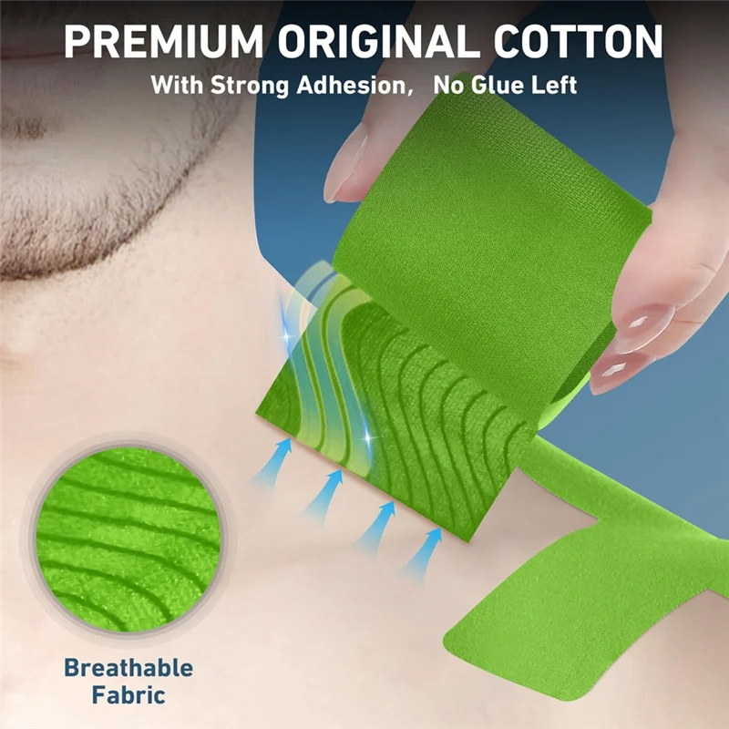 AZ-Pre-Cut 12 قطعة شريط رياضي لتخفيف آلام الكتف مقاوم للماء ضمادة رياضية قابلة للتنفس لعضلات الماراثون