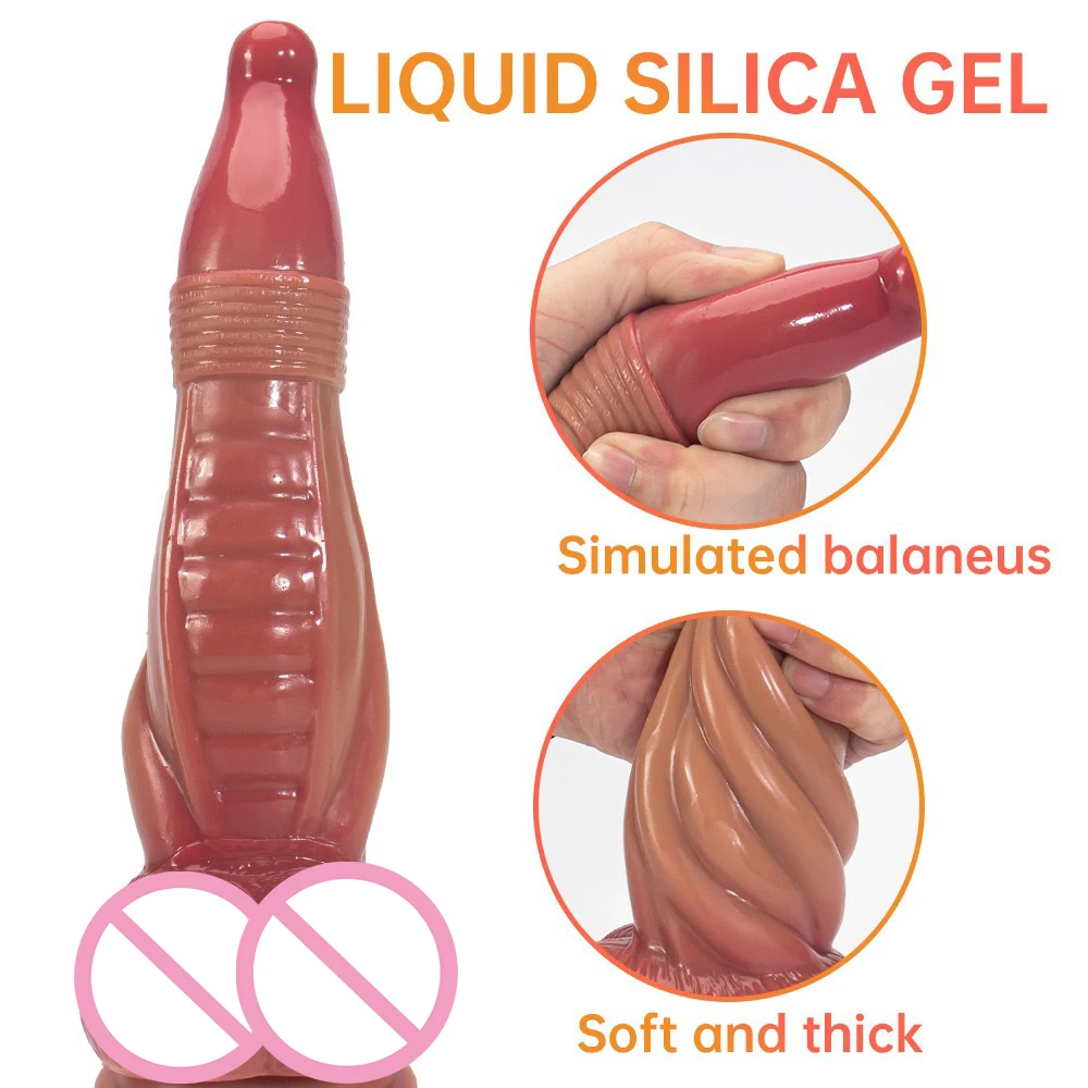 Consolador de perro con nudo grande para mujeres/hombres, juguete Anal de monstruo enorme, falo de Animal, fantasía, pene grueso, tapón Anal, juguete de Sex Shop para adultos