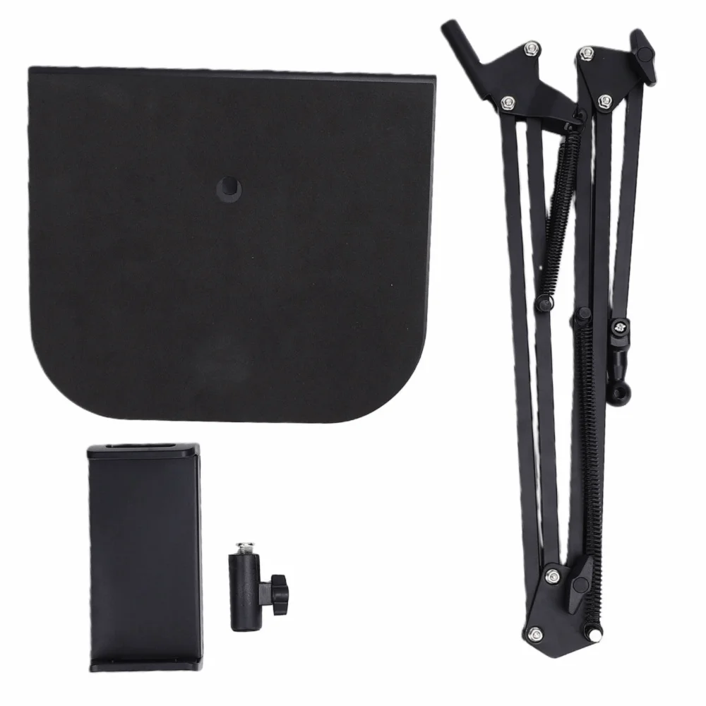 360 Degree Rotatable Tablet Stand Carbon Steel Alloy Adjustable Height Gooseneck Tablet Arm 5 to 12.9 Inch