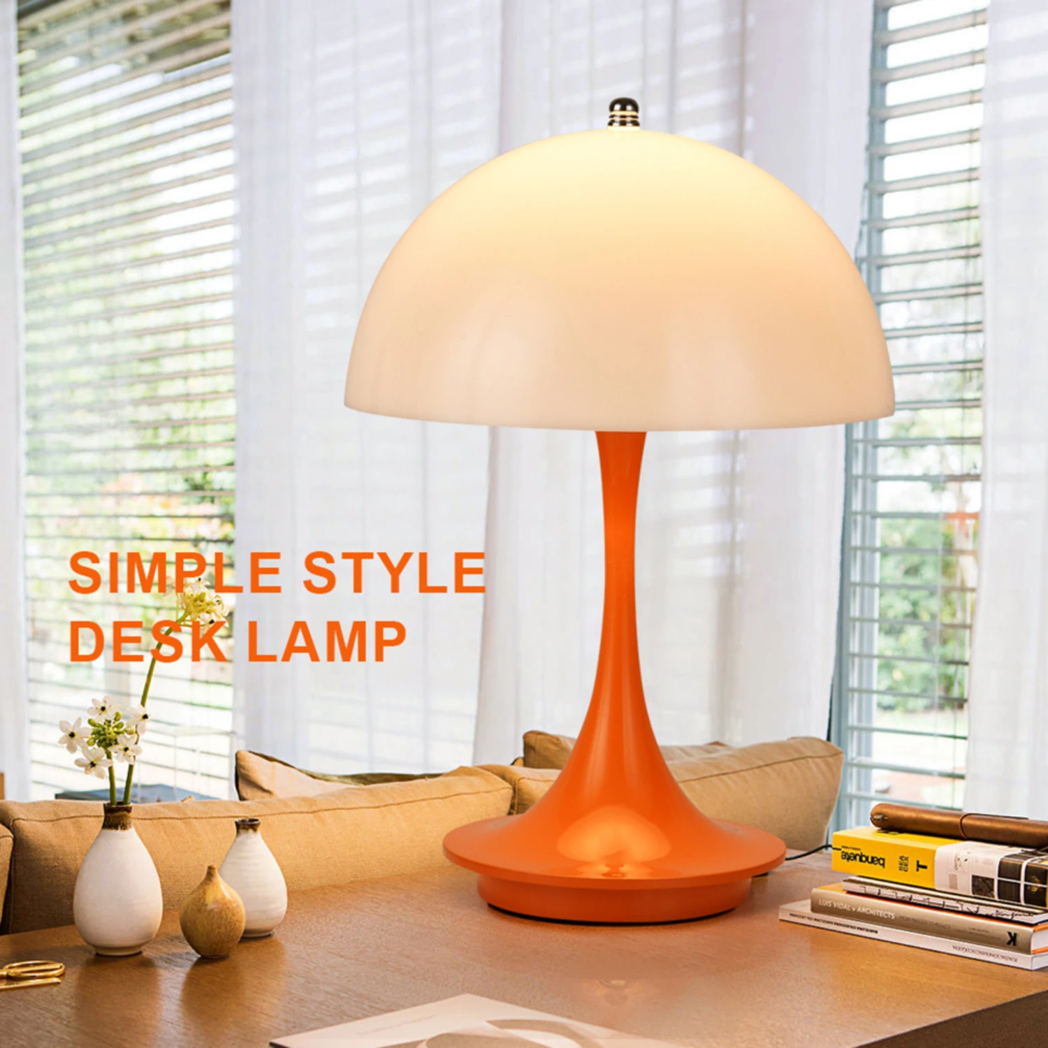 New Modern high-end Danish Nordic mushroom table lamp with sophisticated design and convenient charging function for elegantly s